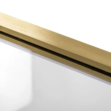Paravan de duș Rea Aero tip walk-in, auriu periat, 100 cm